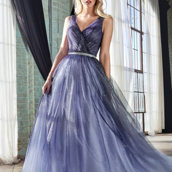 Cinderella's Closet Dresses & Skirts - NAVY GLITTER OMBRE LAYERED BALL GOWN CDCB053